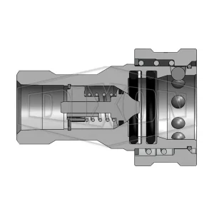 Dixon 4HF4 half-inch H-Series hydraulic coupler cutaway